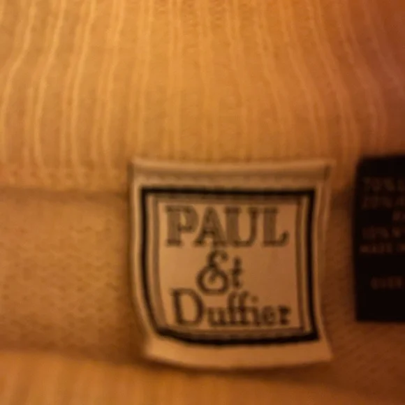 Paul et Duffier Cream Turtleneck Sweater size L - Picture 4 of 8